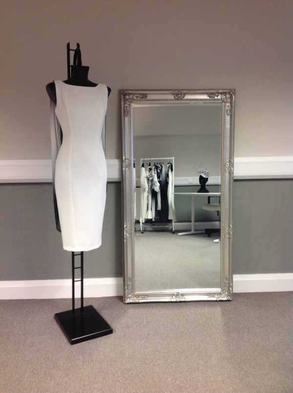 Drape back cape dress